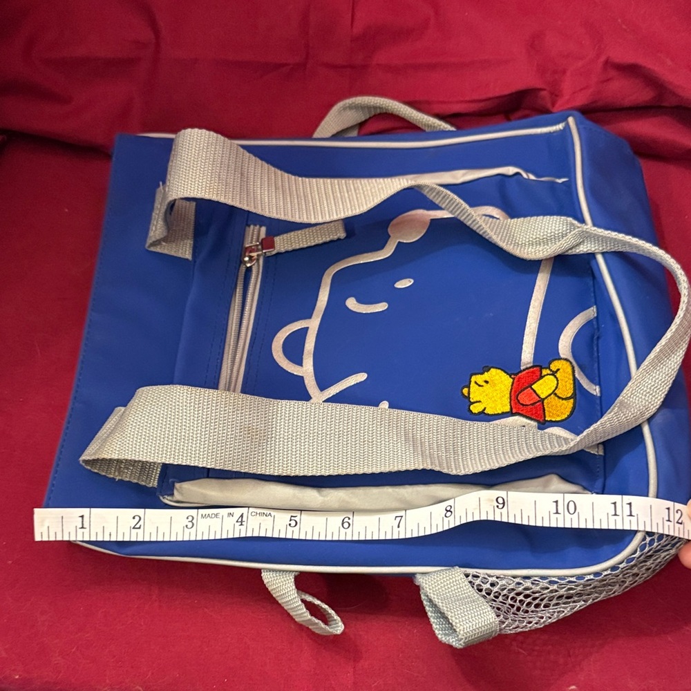 Disney Winnie the Pooh Blue and Gray Character Travel Bag - Picture 10 of 11